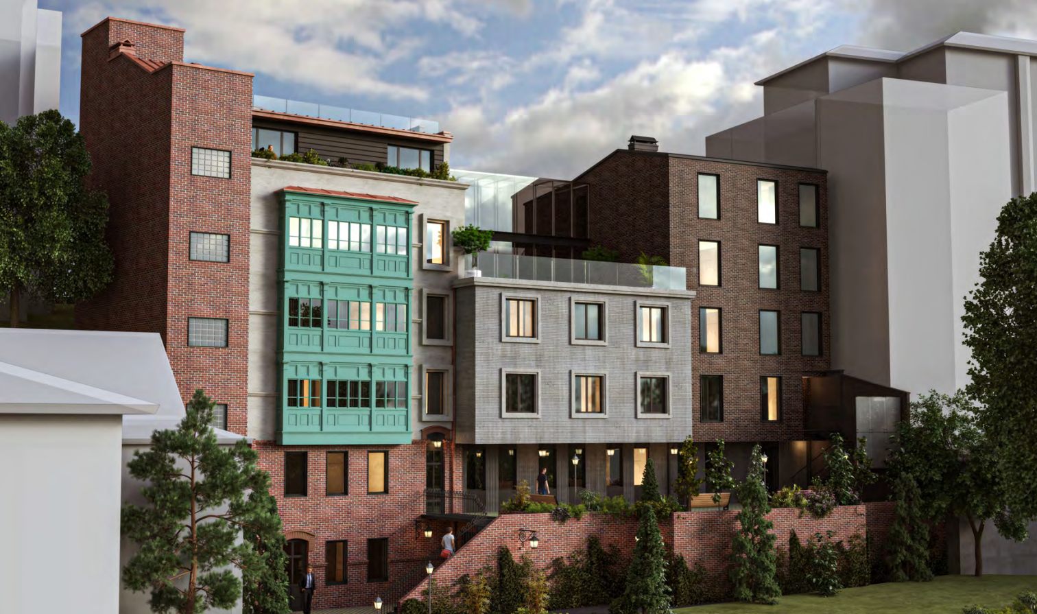 Visualisation of the hotel under construction in Abanotubani